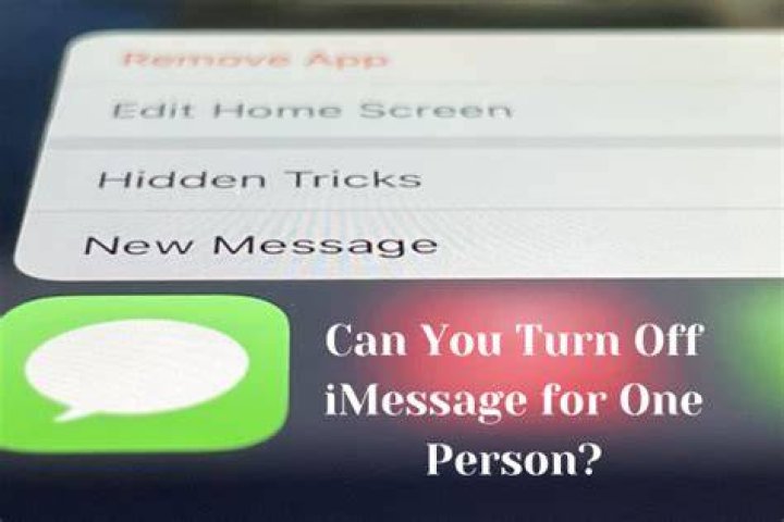 Can I turn iMessage off for one person?