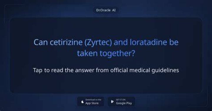 Can you take loratadine and cetirizine together?