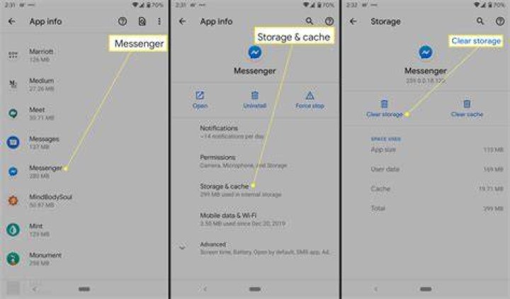 How can I logout from Messenger?