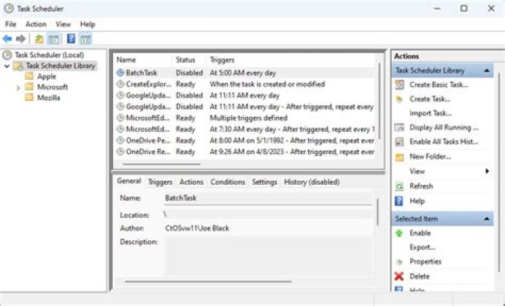 How do I backup my Windows Task Scheduler?