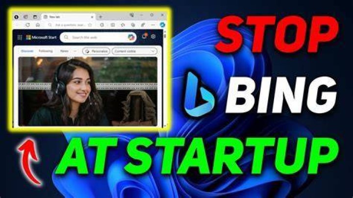How do I stop Bing from loading at startup?