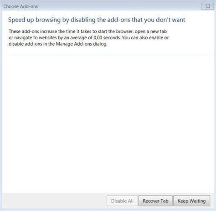How do I stop speed up browsing by disabling add ons?
