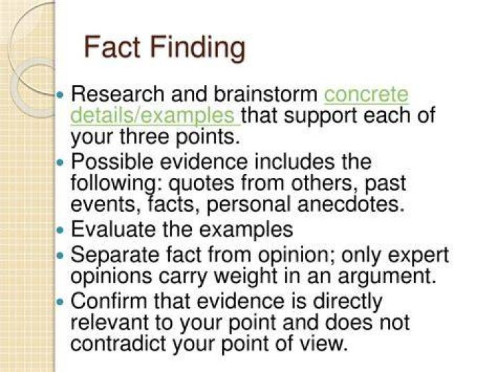 What is fact finding in research?