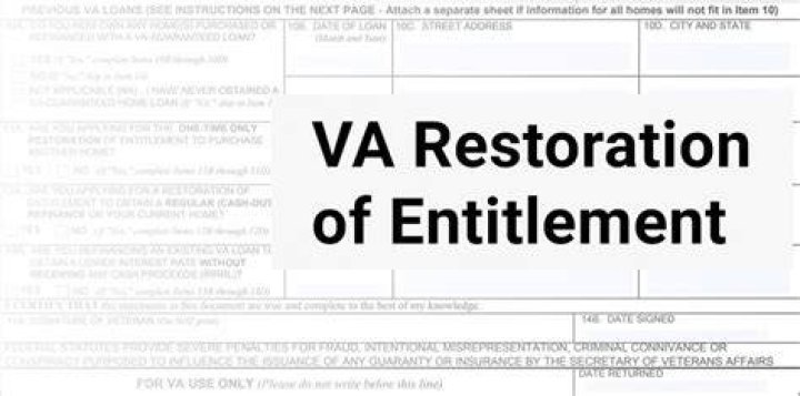 What is Va restoration of entitlement?